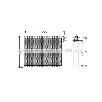 Evaporateur climatisation AVA QUALITY COOLING TOV484