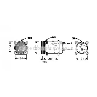 Compresseur, climatisation AVA QUALITY COOLING UVAK059
