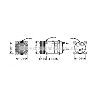 Compresseur, climatisation AVA QUALITY COOLING UVAK071