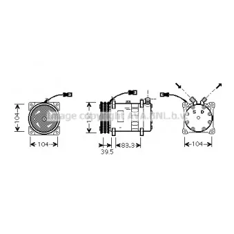 Compresseur, climatisation AVA QUALITY COOLING UVAK076