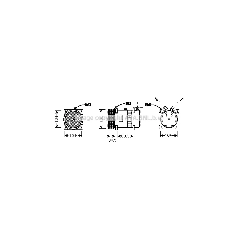 Compresseur, climatisation AVA QUALITY COOLING UVAK076