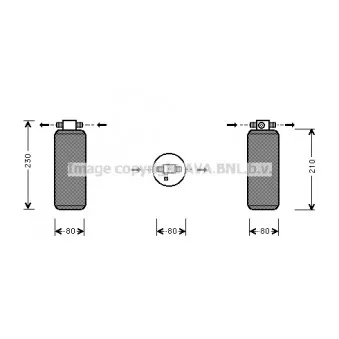 Filtre déshydratant, climatisation AVA QUALITY COOLING UVD031