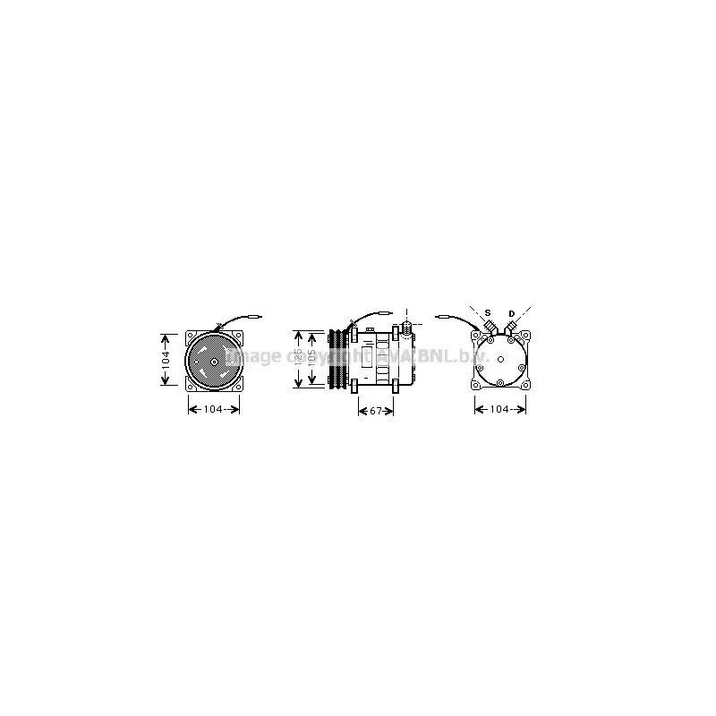 Compresseur, climatisation AVA QUALITY COOLING UVK083