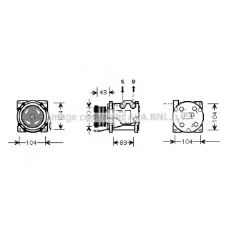 Compresseur, climatisation AVA QUALITY COOLING UVK101