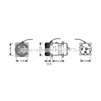 Compresseur, climatisation AVA QUALITY COOLING UVK118