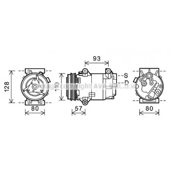 Compresseur, climatisation AVA QUALITY COOLING UZK001