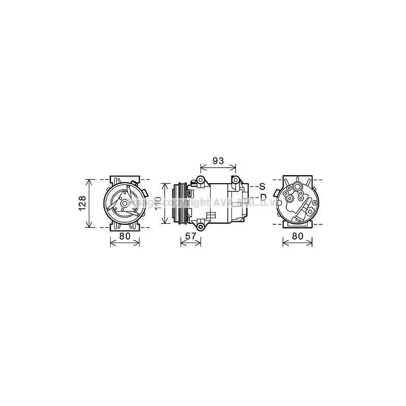 Compresseur, climatisation AVA QUALITY COOLING UZK001