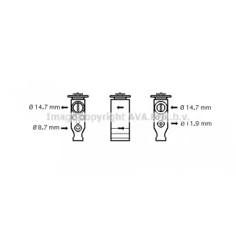 Détendeur, climatisation AVA QUALITY COOLING VO1160