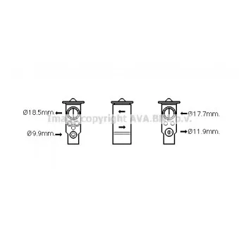 Détendeur, climatisation AVA QUALITY COOLING VO1171