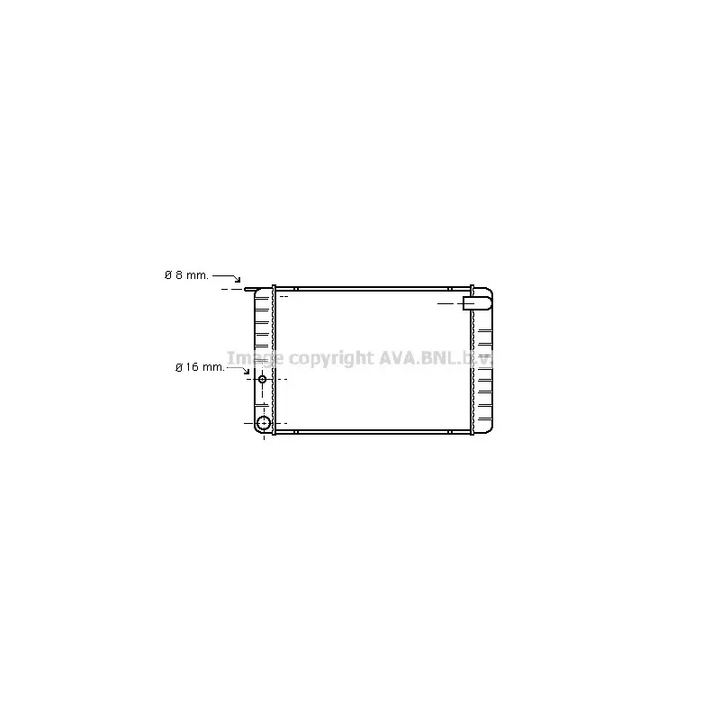 Radiateur, refroidissement du moteur AVA QUALITY COOLING VO2009