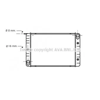 Radiateur, refroidissement du moteur AVA QUALITY COOLING VO2014