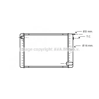 Radiateur, refroidissement du moteur AVA QUALITY COOLING VO2022