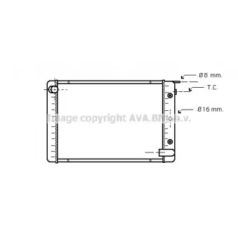 Radiateur, refroidissement du moteur AVA QUALITY COOLING VO2023