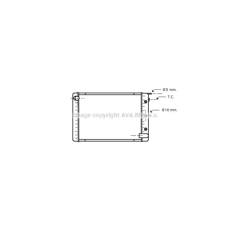 Radiateur, refroidissement du moteur AVA QUALITY COOLING VO2023