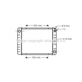 Radiateur, refroidissement du moteur AVA QUALITY COOLING VO2027