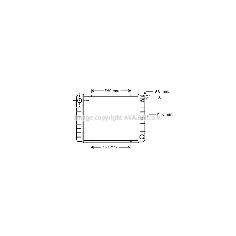 Radiateur, refroidissement du moteur AVA QUALITY COOLING VO2027
