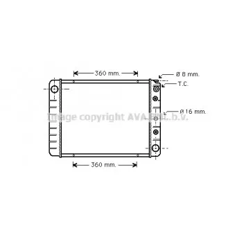Radiateur, refroidissement du moteur AVA QUALITY COOLING VO2028