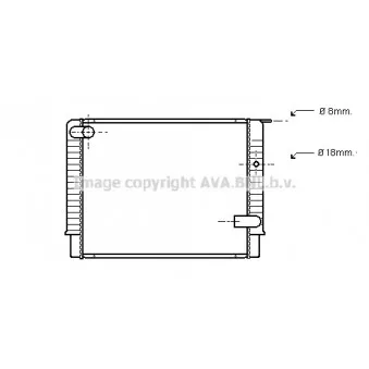 Radiateur, refroidissement du moteur AVA QUALITY COOLING VO2033