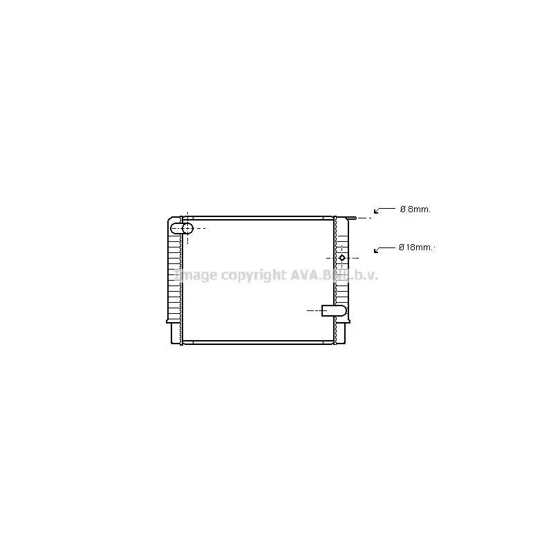 Radiateur, refroidissement du moteur AVA QUALITY COOLING VO2033