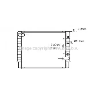 Radiateur, refroidissement du moteur AVA QUALITY COOLING VO2034