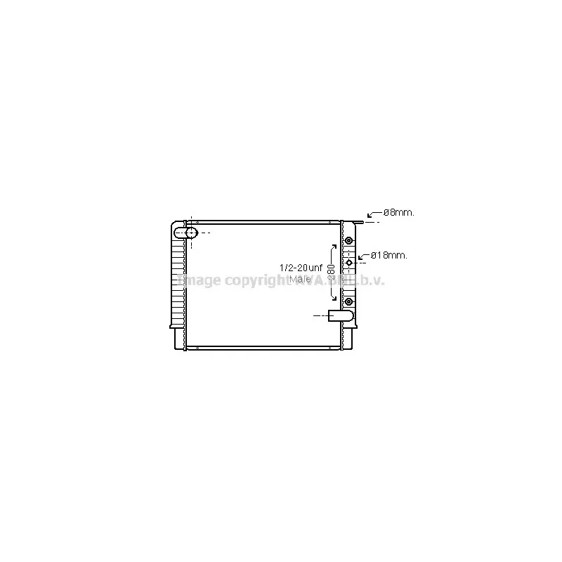 Radiateur, refroidissement du moteur AVA QUALITY COOLING VO2034