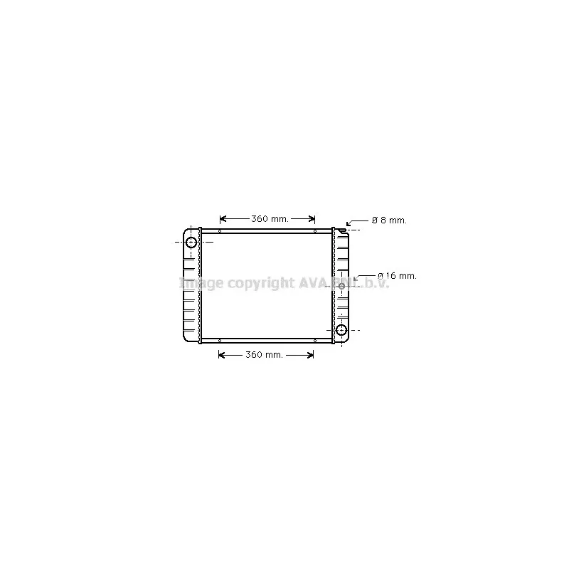 Radiateur, refroidissement du moteur AVA QUALITY COOLING VO2038