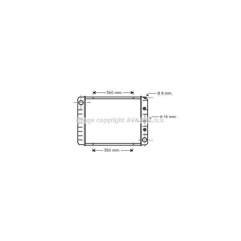 Radiateur, refroidissement du moteur AVA QUALITY COOLING VO2039