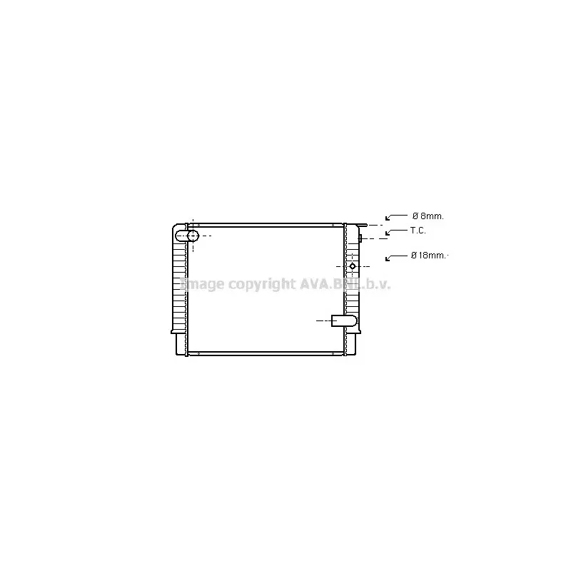 Radiateur, refroidissement du moteur AVA QUALITY COOLING VO2048