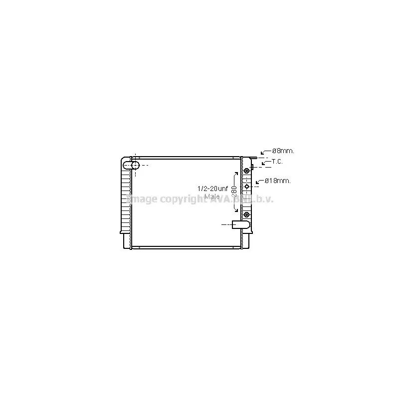 Radiateur, refroidissement du moteur AVA QUALITY COOLING VO2049