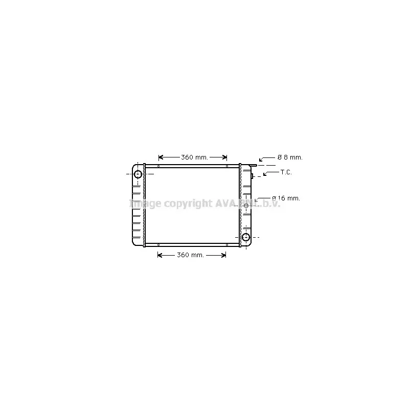 Radiateur, refroidissement du moteur AVA QUALITY COOLING VO2050