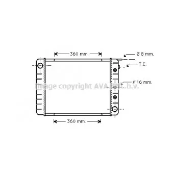 Radiateur, refroidissement du moteur AVA QUALITY COOLING VO2051