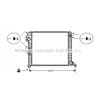 Radiateur, refroidissement du moteur AVA QUALITY COOLING VO2056