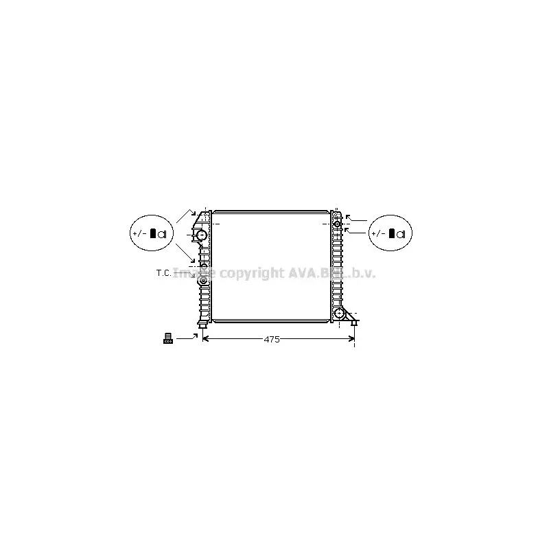 Radiateur, refroidissement du moteur AVA QUALITY COOLING VO2056