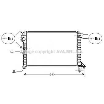 Radiateur, refroidissement du moteur AVA QUALITY COOLING VO2060