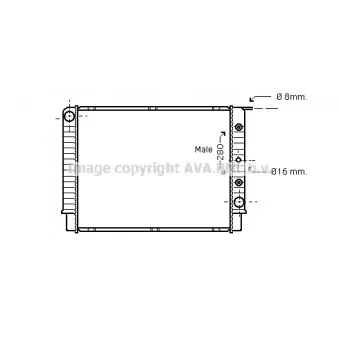 Radiateur, refroidissement du moteur AVA QUALITY COOLING VO2062