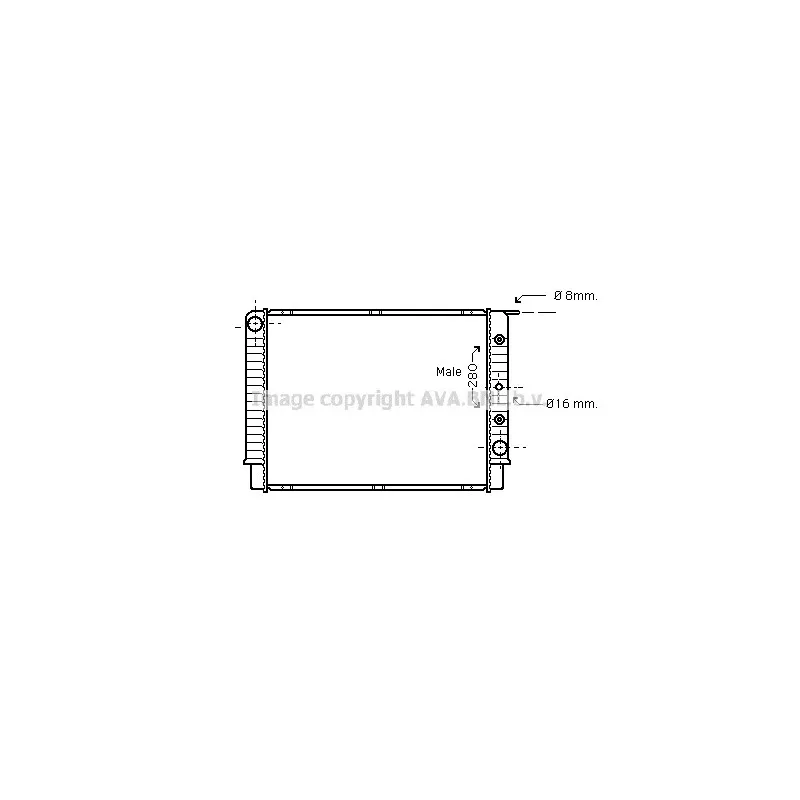 Radiateur, refroidissement du moteur AVA QUALITY COOLING VO2062