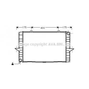 Radiateur, refroidissement du moteur AVA QUALITY COOLING VO2063