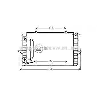 Radiateur, refroidissement du moteur AVA QUALITY COOLING VO2064