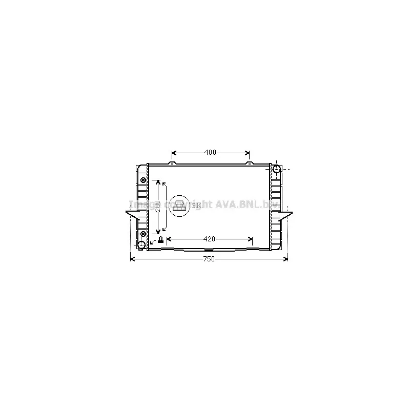 Radiateur, refroidissement du moteur AVA QUALITY COOLING VO2064