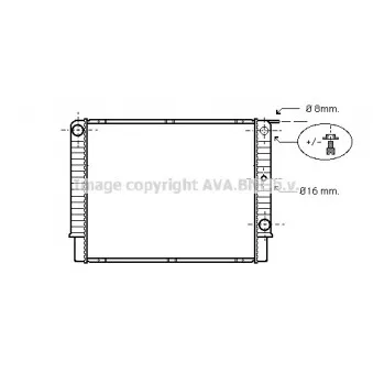 Radiateur, refroidissement du moteur AVA QUALITY COOLING VO2087