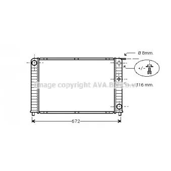 Radiateur, refroidissement du moteur AVA QUALITY COOLING VO2088