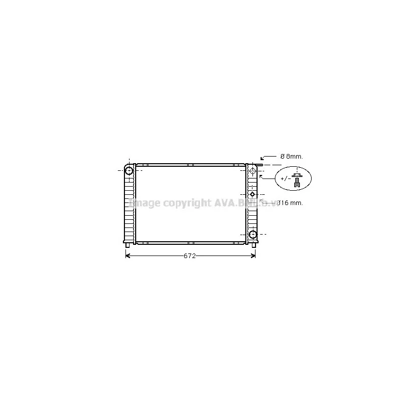 Radiateur, refroidissement du moteur AVA QUALITY COOLING VO2088