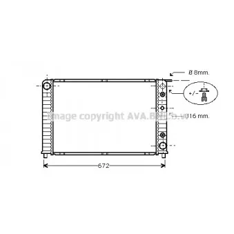 Radiateur, refroidissement du moteur AVA QUALITY COOLING VO2089