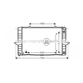 Radiateur, refroidissement du moteur AVA QUALITY COOLING VO2092