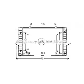 Radiateur, refroidissement du moteur AVA QUALITY COOLING VO2093