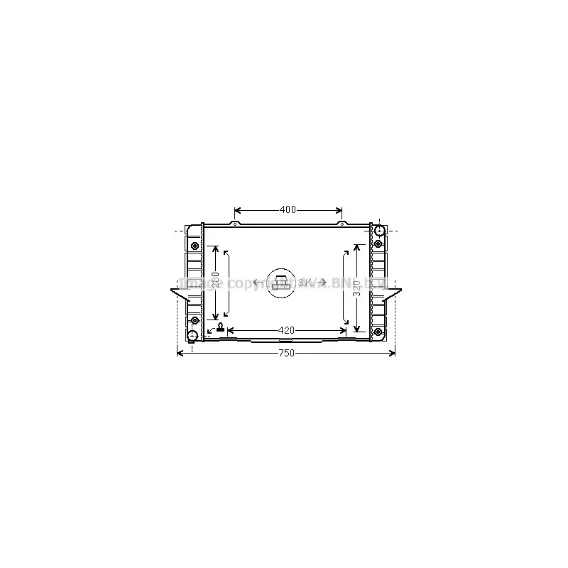 Radiateur, refroidissement du moteur AVA QUALITY COOLING VO2093