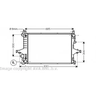 Radiateur, refroidissement du moteur AVA QUALITY COOLING VO2117