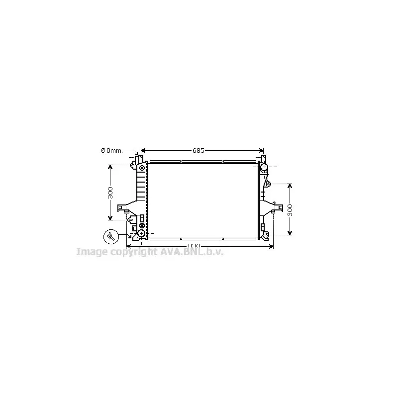 Radiateur, refroidissement du moteur AVA QUALITY COOLING VO2117
