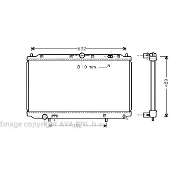 Radiateur, refroidissement du moteur AVA QUALITY COOLING VO2124