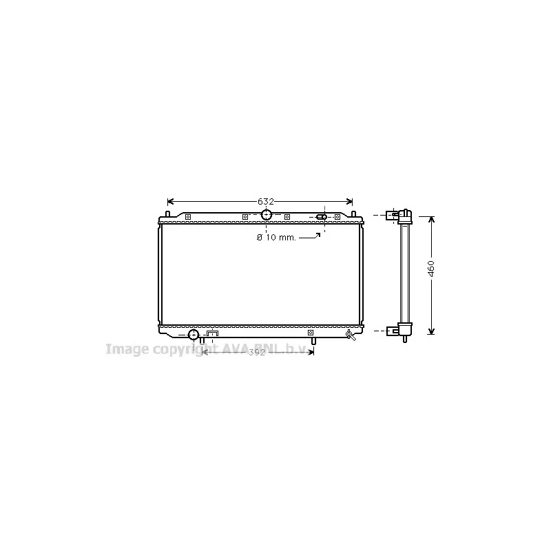 Radiateur, refroidissement du moteur AVA QUALITY COOLING VO2124